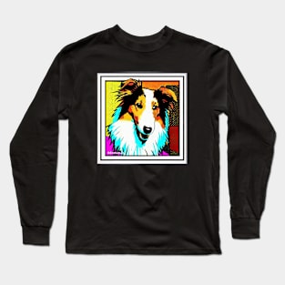 Pop art of a Collie Long Sleeve T-Shirt